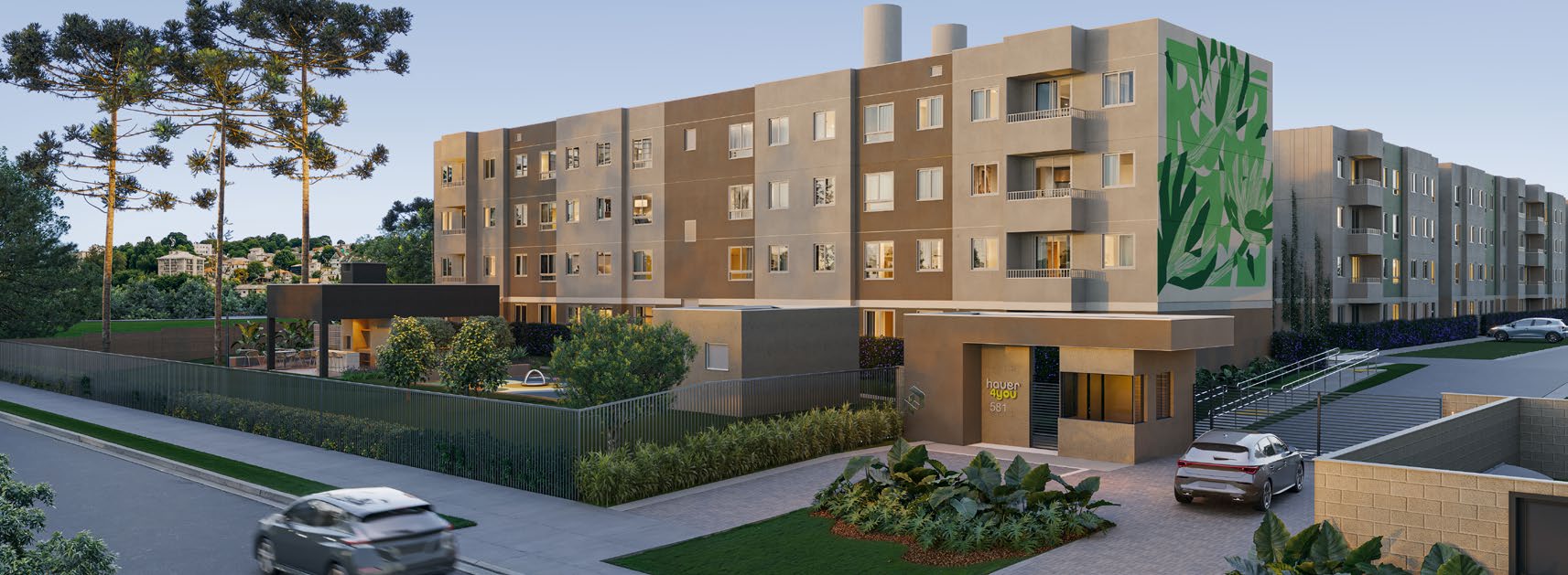 Fachada do Hauer 4You — apartamentos novos no bairro Hauer, Curitiba